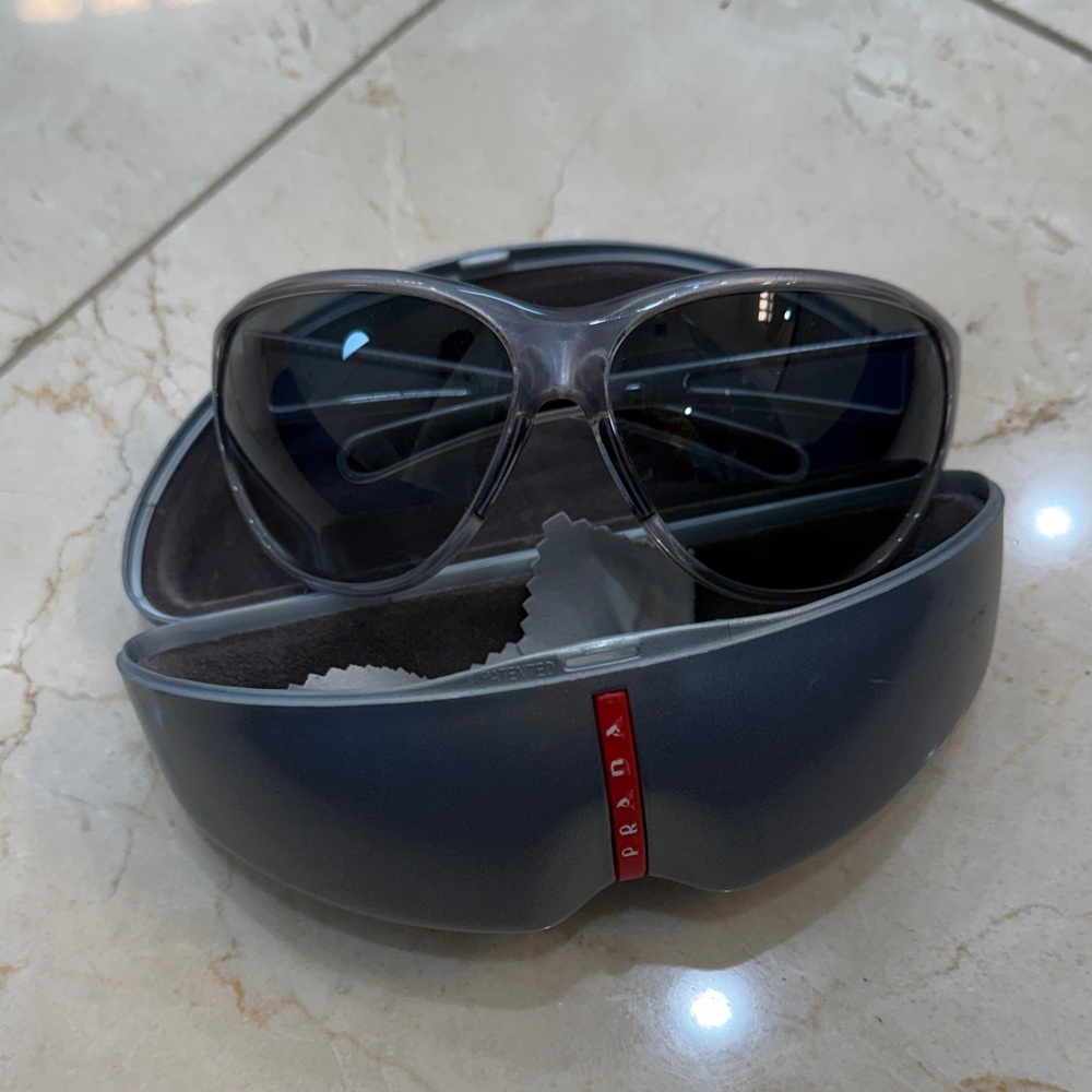 Prada Silver Glasses with Case